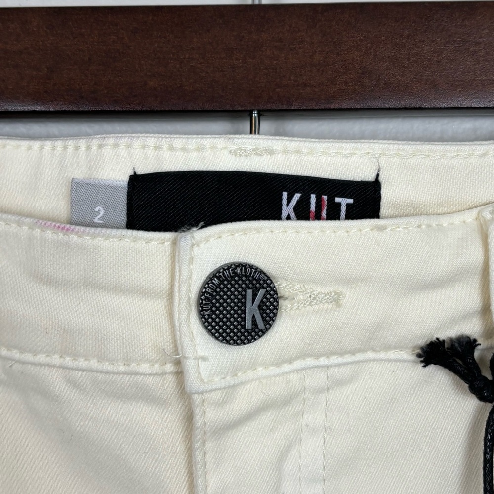 Kut From The Kloth Jean Women 2 Cream Connie Fab Ab Ankle Skinny High Rise Denim - Picture 3 of 13